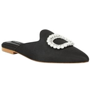 Deltan Luna Grosgrain Pearl Embellished Dress Mules Size 7 NWOT